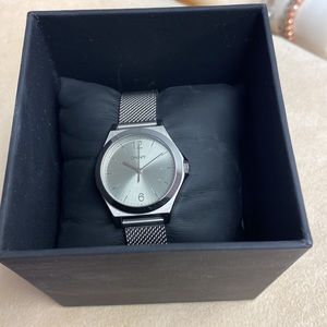 DKNY Women's Parsons Silver Mesh Stainless Steel Watch